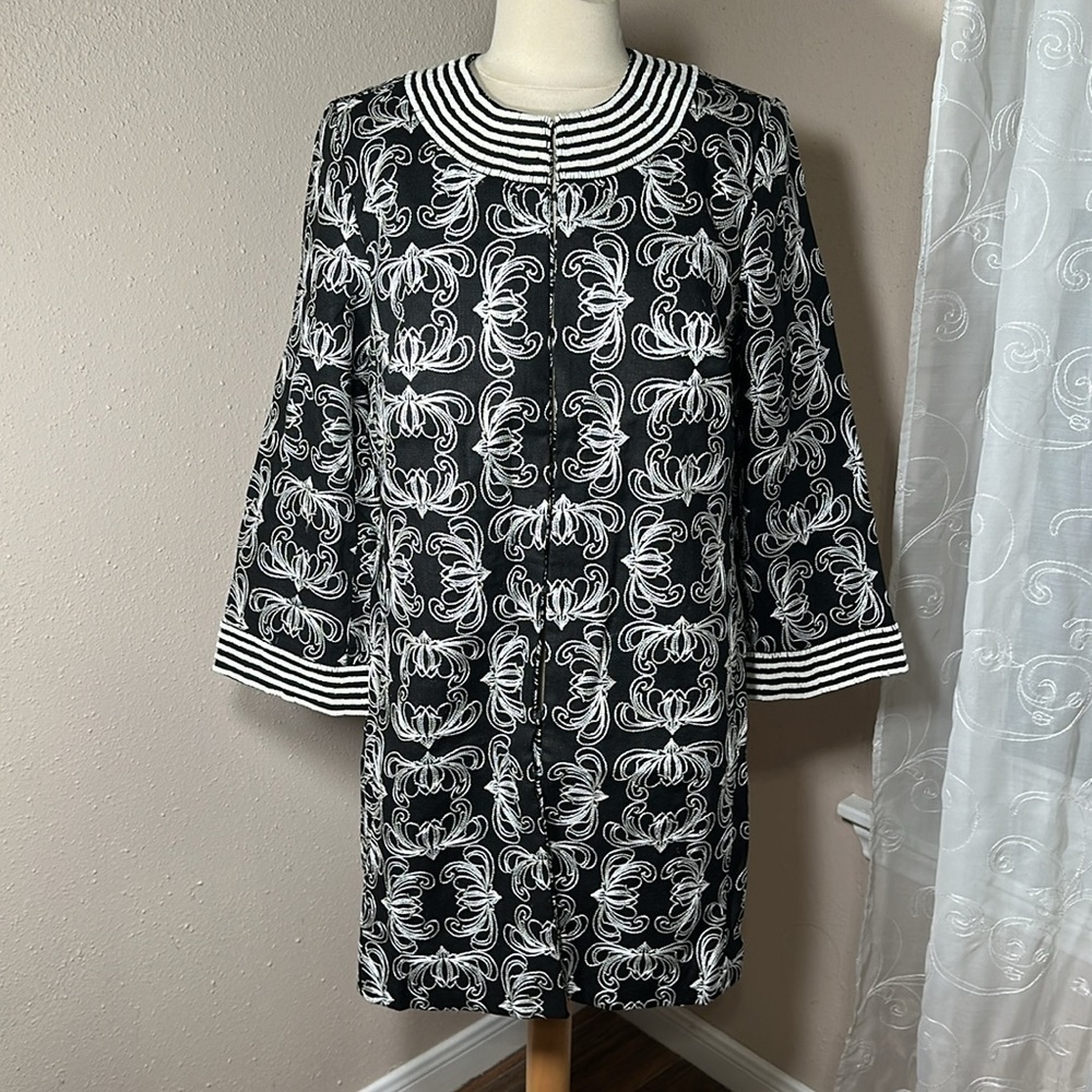 Vintage NEW Victor Costa Occasion QVC Beaded Embroidered Jacket Duster Blazer M